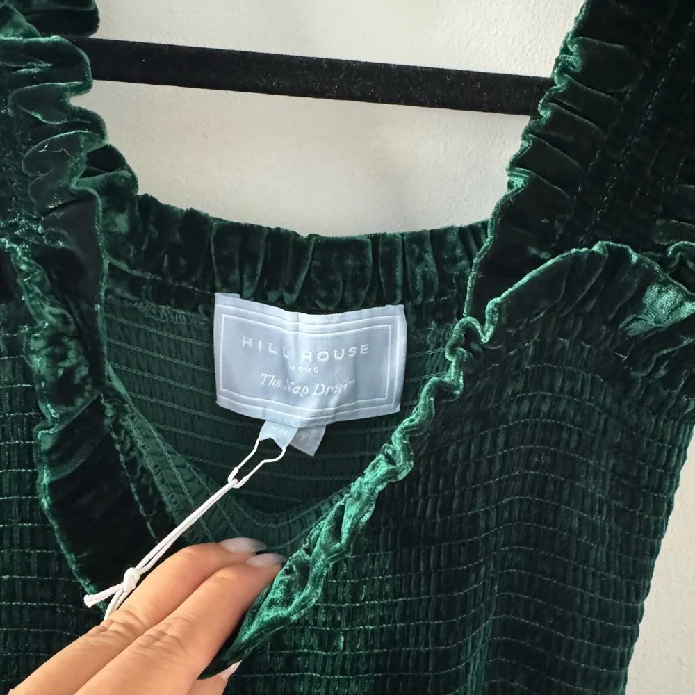 NWT Hill House Velvet Green Ellie Nap Dress - Picture 6 of 8